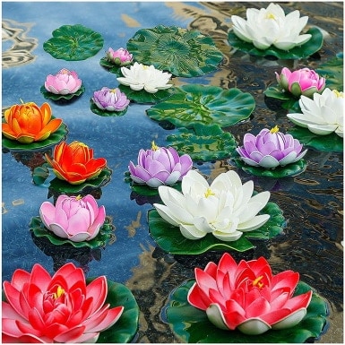 WhisenFla Artificial Lily Pads for Ponds