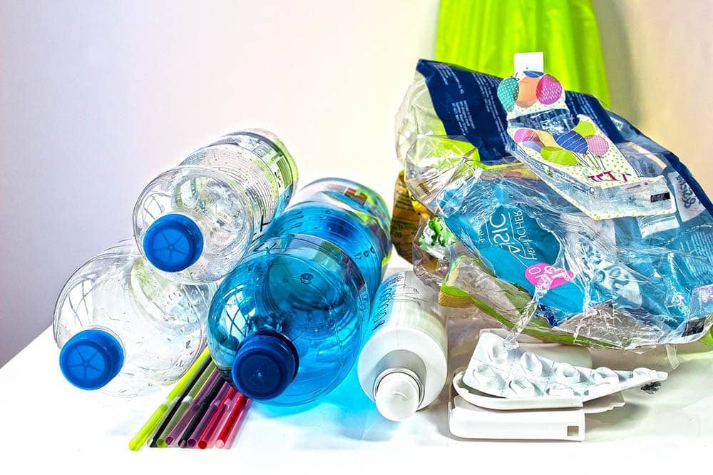 different kinds of plastic waste