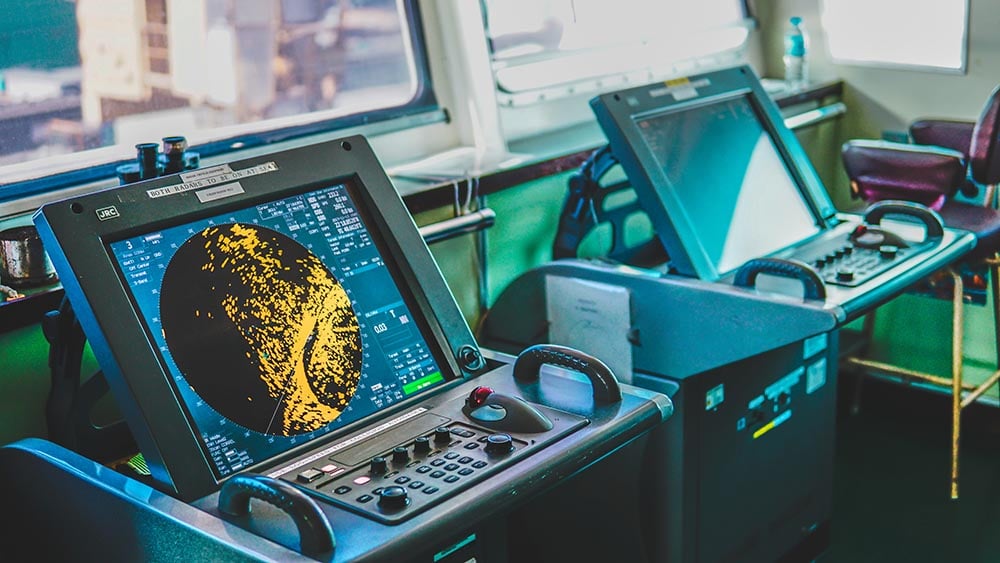 ship radar sonar in bridgeroom