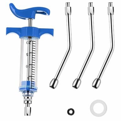 20ML Syringe Drencher with 3 Drench Nozzle Goat Syringe Adjustable Dosage Reusable Syringe for Goat
