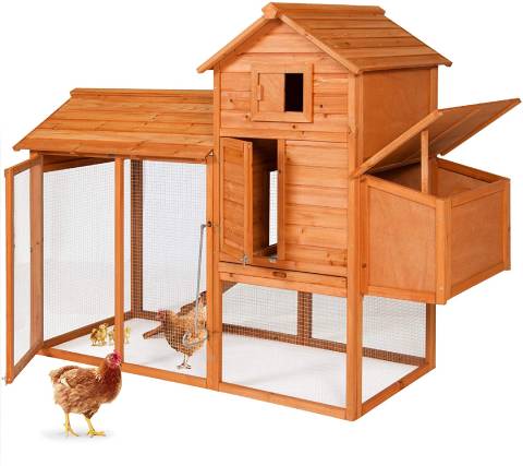 Best Choice Products Outdoor Wooden Multi-Level Chicken Coop