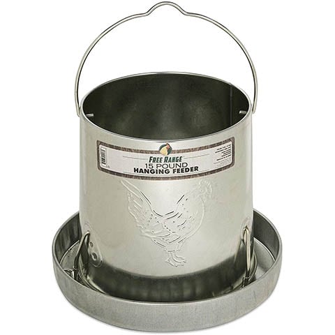 Harris Farms 1000293 Galvanized Hanging Poultry Feeder