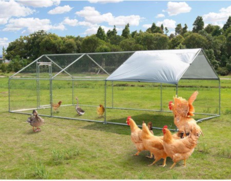 Large Metal Chicken Coop Walk-in Poultry Cage