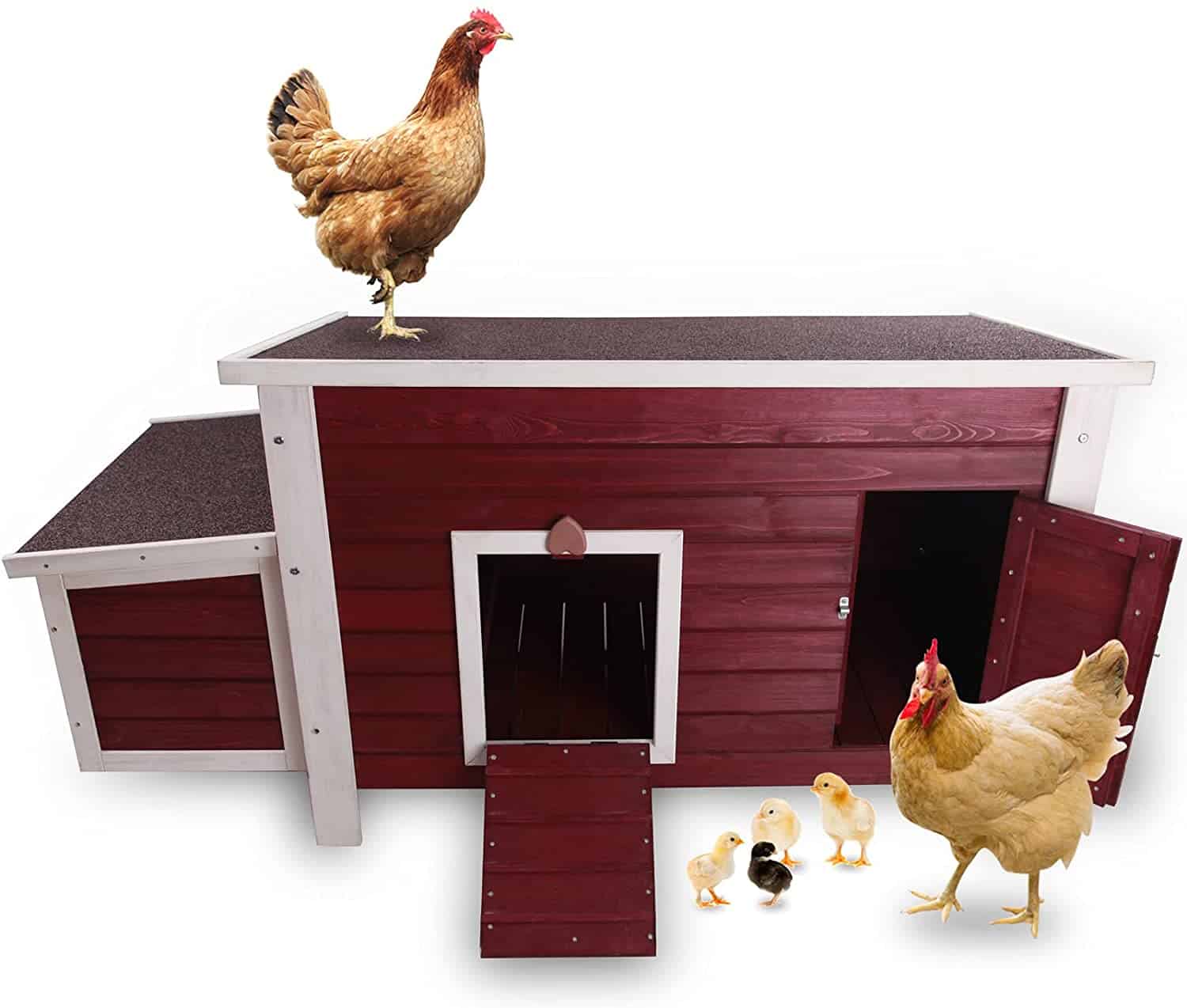 Petsfit Weatherproof Outdoor Chicken Coop with Nesting Box