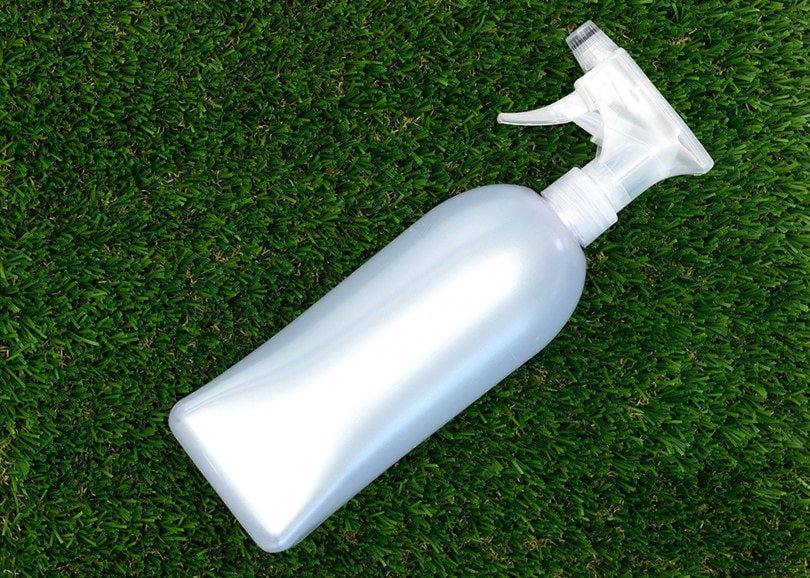 Spray With Cleaner Artificial Grass