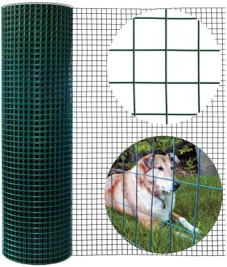 YIKAI 40 Inches x 82 Feet 19-Gauge Green PVC Iron Welded Wire Garden Fence