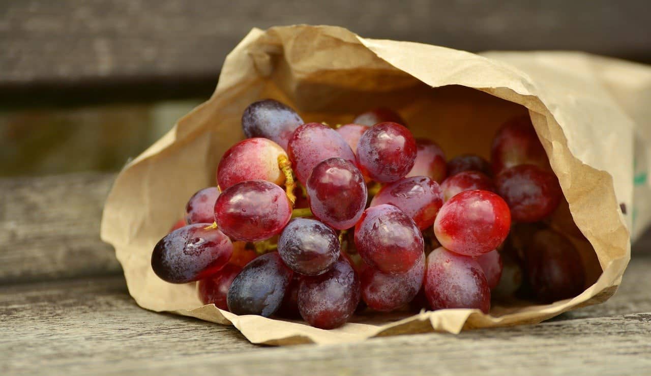 bag full of grapes